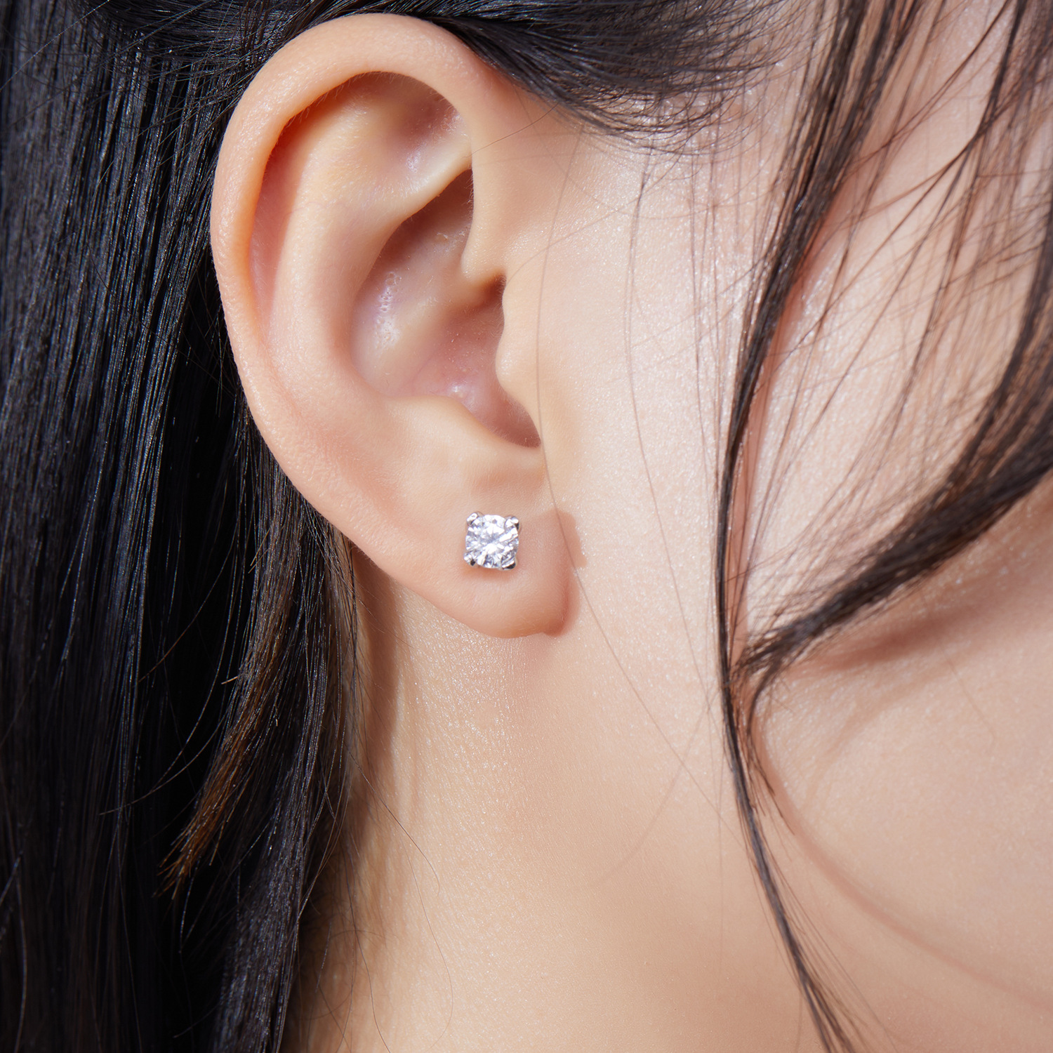 2025潮流百搭闪烁璀璨基础款耳钉耳环